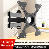 Retractable Universal TV Mounts Wall Mount Bracket Load Up to 15KG For 14 to 37 inches LCD Monitor TV Stand Expansion Bracket