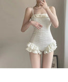 Cute and Conservative Swimsuit for Women, Covering The Belly and Slimming, Gathering Hot Spring Vacation, Fashionable Swimsuit