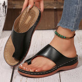 Lightweight Clip Toe Wedge Heel Slippers Women Plus Size 43 Thick Bottom Casual Sandals Woman Outdoor Platform Summer Sandles