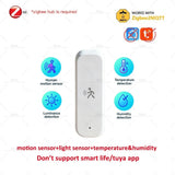 Zigbee 3.0 10G MmWave Human PIR Motion Sensor With Temperature Humidity Illuminance Monitor Support Tuya Smart Life Zigbee2MQT