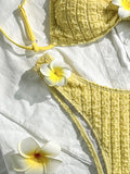 3D Flower Wrinkled Crinkled Bikini 2026 Women Bikinis Female Brazilian Swimwear Two pieces Swimsuit Bikini Set Bathing Suit Swim