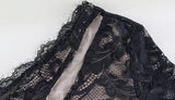 Ahagaga Sexy Sheer Women's Mini Dresses Lace Solid Sheath Long Sleeves One Shoulder Ribbon Sheath Slim Fit Streetwear Vestidos