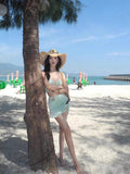 New Sexy Bikini Swimsuit for Women, Covering Flesh and Slimming, High-end Feeling, Spicy Girl Beach Vacation Three Piece Set