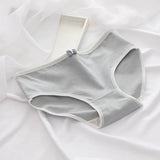 1Pc Women's Underwear Cotton Panties Comfort Briefs Low Waist Seamless Underpants Solid Color Lingerie