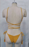 Print Triangle Bikini Set Women Split Swimwear Sexy Bandage Design Micro Bikini Beachwear Summer New Lady Swimming Bathing Suit
