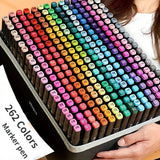 262 Color Marker Pen Set Double Head Brush Pens Art