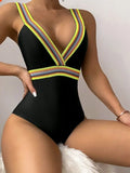2026 Black Swimsuit One Piece Solid Sexy Swimwear Women Bathing Suit Female Padded Monokini Swimming Summer Beachwear Bodysuit