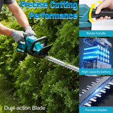 Cordless Electric Hedge Trimmer With Battery 2000W 3000RPM