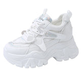 Breathable Mesh Platform Sneakers Women Spring Thick Bottom Non-Slip Casual Shoes Woman Lace-Up Chunky Sole Sports Shoes Ladies