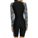Women's Long Sleeve Rashguard Swimsuit One Piece pro Sports 2025 Femme Swimwear Boyleg Knee-Length Surf Beach Wear Bathing Suit