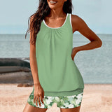 2026 Pinted Floral Tankini Two Pieces Swimsuit Women Vintage Swimwear Female Bathers Bathing Swimming Swim Suit Beachwear
