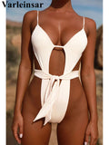 Sexy Cut Out Halter Trikini High Leg Cut One Piece Swimsuit Women Swimwear Female Monokini Padded Bather Bathing Suit Swim V7968
