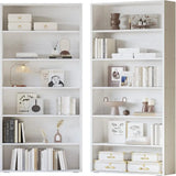 IRONCK Set of 2 Floor Standing 6 Tier Sturdy Bookcases