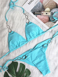 New Shiny Crystal Diamond Bikini 2026 Women Halter Bandage Swimsuit Female Swimwear Rhinestone Bikini set Brazilian Bathing Suit
