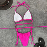 2026 New Wrap Arround Mini Bikini Female Swimwear Women Swimsuit Two-pieces Bikini Set Brazilian Bather Bathing Suit Swim V1229H