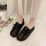 2026 Summer Mesh Breathable Polka Dot Single Shoes Women's Bow Mary Jane Shoes Soft Sole Non-slip Versatile