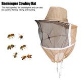 Beekeeping  Cowboy Hat Breathable Fireproof Beekeeping Veil  Face  Protector