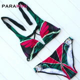 DEKA Women Printed Bikini Set Swimwear Brazilian Diamond  Halter Bandage Bathing Suit Push Up Swimsuit Biquini Summer Beachwear