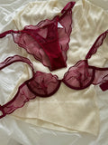 Summer French Flower Embroidery Bralette Beachwear Pure Desire Ultra Thin Light Support Wirefree Romantic Niche Set AU MOYISU