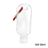 2PCS Refillable Bottles with Hook Alcohol Disinfectant Hand Sanitizer Empty Soap Dispenser Outdoor Portable Container Bottle