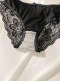 Black Lace Bra and Panty Set – Sexy Underwear set for Women Floral Embroidery lace set push up bra 2123