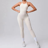 Women's Yoga Jumpsuits Sports Fitness Hip-lifting Cross Beauty Back Adjustable Straps One-piece Training Workout Gym Bodysuits