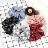 5Pcs/Lot Girl Pink Red Hair Band Accessories Fashion Large Hair Ties Solid Color Elastic Scrunchies For Women Ponytail Hairstyle