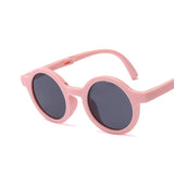Small Foldable Round Sunglasses Girls Glasses Case Vintage Classic Sun Glasses Boy Portable Eyewear UV400