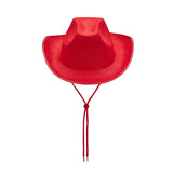 Women Men Cowboy Hat Classic Roll Up Brim Fedora Cowgirl Hat Western Retro Sun Cap Stage Performance Hat