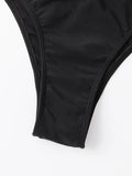 Cut-out Chain Linked One Piece Swimsuit Monokini Swimwear Women 2025 Bathers Padded Beachwear Bathing Swimming Suit Summer