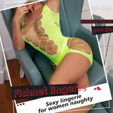 Local ShippingSexy Fishnet Bodysuit Lingerie Set Outfits Erotic Mesh Sheer  Lingerie For Women Naughty