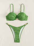 ZTVitality Sexy Solid Bikini Set 2025 New Arrival Biquini Padded Bra Underwire Push Up Swimsuit Women Swimwear Summer Beachwear