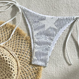Shiny Star Sequin Split Bikini Set for Women 2025 Summer Push Up 2 Piece Swimsuit V-neck Beach Vacation Bathing Suit Swimwear