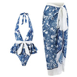 2026 New Arrival Push Up Women Bikini Set Floral Printed Ruffle Bikinis Strappy Bandage Swimwear Brazilian Biquini Bathing Suit