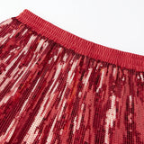Women's Solid Color Sequin Mini Shorts Summer Fashionable Elastic Waist Going Out Micro Shorts