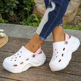 Closed Toe Chunky Platform Sandals Woman 2024 Thick Bottom Non-Slip Beach Sandalias Mujer Summer Hollow Out Soft Casual Shoes