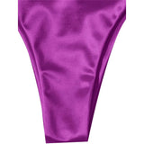 Sexy 13 Colors Halter Satin Brazilian Bikini Women Swimwear Female Swimsuit Two-pieces Bikini set Bather Bathing Suit Swim V4966