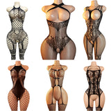 SeeThrough Fishnet Babydolls Erotic Crotchless Temptation Adult Sexy Lingerie Teddy Bodystockings Sex Bondage Bodysuit Pantyhose