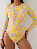 Ladies One-Piece Swimsuit High Collar Belted Design Abdomen Shaping Ideal Summer Beach And Swimming Pool Swimwear