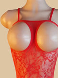 Transparent Fishnet Lingerie Women Crotchless Bodysuits Sexy Open Crotch Pantyhose Teddy Jumpsuits Erotic Full Body Stockings