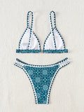 ZTVitality Sexy Push Up Floral Print Bikini Set 2025 New Arrival Padded Bra Whip Stitch Swimsuit Women's Swimwear Summer Biquini
