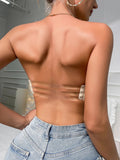 Women's Strapless solid Color underwear With anti Slip Invisible Strap Beautiful Back Bra Sexy Pull up Brassiere 6834