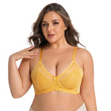 Women's Floral Lace Buckle Front Wireless Bra,Breathable Comfortable lingerie Top for Daily Wear,Women's Lingerie for All Season