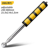 Deli 98/115/160CM Multifunction Telescopic Self Defense Hammers Empty Drum Hammer Room Test Rod Inspection Room Tools Metel Test