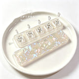 Iridescent Acetate Nail Practice Stand Non-Magnetic Clear Nail Tip Holders for Manicure Swatch & Press On Nails Making