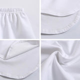 2pc Womens Elastic Waist Layering Underskirt Curved Hem Mini Skirt With Extended Back Casual Versatile Base Layer Top For Shirt