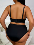 Black Red Embroidery Lingerie Set Sexy Wireless Bra Plus Size Push-Up Thin Breathable Seamless Adjustable
