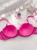 Plus Size Women's Bra Sweet Heart Push up Underwire Bra BCD Thin Cup Underwear Comfort and Support Lingerie Bra