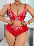 Plus Size Shaping Lingerie Set, Wireless Push-up Bra with Side Support for Full Bust Support