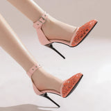 Hot Sale FASHION Big Size 35-47 Shoes Women Sandals Sexy Fashion High Heels 10cm Sandals Sapato Feminino Summer Style Shoes